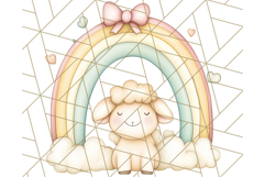 Pastel Plushie Rainbow Clipart PNG, Nursery Baby Animals Png Product Image 4