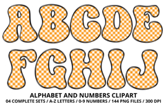 Gingham Plaid Alphabet Letters &amp; Numbers Clipart PNG 300DPI Product Image 2