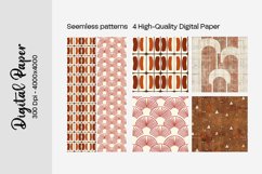 Summer Boho digital paper Seamless backgrounds Product Image 1