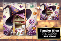 Creative 20oz Tumbler Wrap for Gifts , Halloween Dino Product Image 1