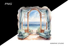 Sea View Illustration Png Product Image 1