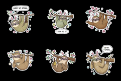 Spring Sloth Stickers Product Image 6