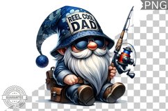 Reel Cool Dad Sublimation - Father's Day Gnome Clipart PNG Product Image 1