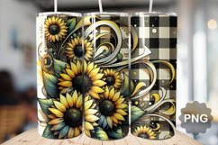 Sunflower Tumbler Sublimation - 20 Oz Skinny Tumbler Product Image 1