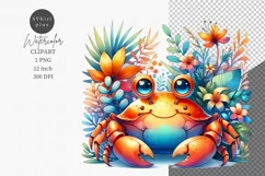 Summer clipart, Crab clipart, Holiday clipart, Product Image 1