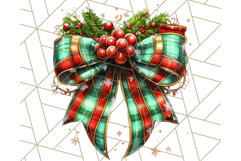 Bright Shiny Christmas Bows PNG Clipart, Winter Holiday Png Product Image 4