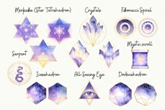 Sacred Geometry PNG Celestial Clipart Watercolor Product Image 2
