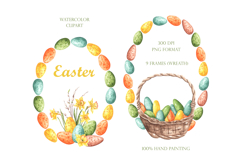 Happy Easter watercolor set. Easter traditions. Product Image 12