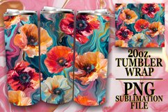 15x Vibrant 3D Spring Flower Tumbler Wrap Bundle Sublimation Product Image 9