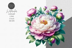 Flowers clipart, Peony clipart, Mother's Day Product Image 1