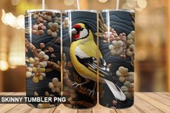 Embroidered Goldfinch Tumbler Design Product Image 1