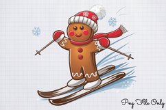 Watercolor Christmas Gingerbread Man Clipart Bundle PNG Product Image 13