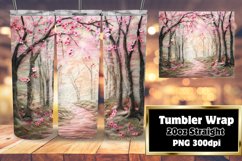 Detailed 3D Summer Landscape Tumbler Design Product Image 1