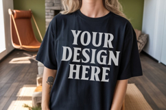 Comfort Colors 1717 Black TShirt Mockup, CC1717 mockup, Tran Product Image 1