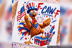 Patriotic Turkey PNG, 4th of July Turkey Design, Uncle Sam Product Image 2