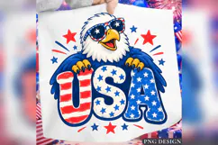Cute USA Eagle PNG, Patriotic Bald Eagle 4th of July Shirt Product Image 2