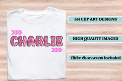 Chevron Patch Alphabet &amp; Numbers PNG Clipart Product Image 6