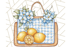 Mediterranean Cottagecore Kitchen PNG Clipart with Lemons Product Image 4