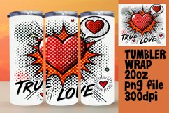 RADIANT PNG Tumbler Design 20oz , 3D Heart Product Image 1
