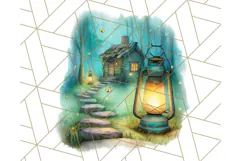 Cozy Cabin Critters Clipart PNG, Fall Animal Png Product Image 4