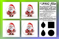 Festive Rounds - 3D Chibi Earring Sublimation Designs Product Image 1