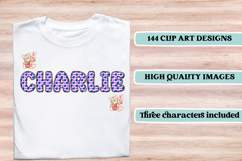 Valentine Alphabet Clip Art, valentines day letters doodle Product Image 6