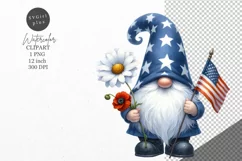 Patriotic clipart, Gnome clipart, Summer clipart Product Image 1