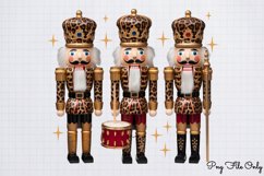 Glitter Leopard Christmas Sublimation Clipart PNG Product Image 1