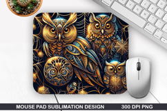 Halloween Owls Mouse Pad Sublimation,Halloween Mouse Pad PNG Product Image 1