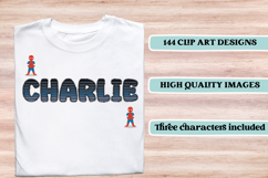 Spiderhero Alphabet png clipart, spiderhero letters doodle Product Image 6