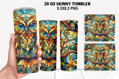 Owl Skinny Tumbler 20oz Wrap Design, Halloween Tumbler Wrap Product Image 1