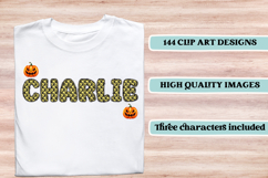 Halloween Alphabet png clipart, halloween letters doodle Product Image 6