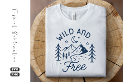 Wild and Free SVG | Camping T-Shirt Design Product Image 1