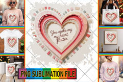 Playful TSHIRT Art PNG, Heart Quote Product Image 1