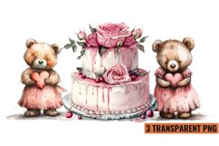 Watercolor Pink Baby Shower Clipart , PNG Product Image 1