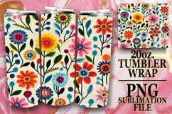 Elegant Embroidered Flowers Sublimation Magic Product Image 1