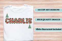 Christmas Alphabet png clipart, christmas letters doodle Product Image 6