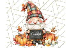 Fall Gnome PNG Clipart, Cute Autumn Gnomes with Pumpkins Product Image 4