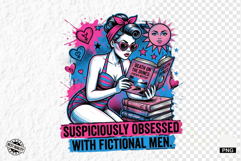 Retro Bookish Girl PNG Illustration Product Image 1