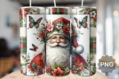 Christmas Santa Tumbler Sublimation - 20 Oz Skinny Tumbler Product Image 1
