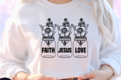 Faith jesus love SVG, Christian Retro SVG Product Image 1