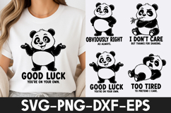 Funny Panda SVG | Cute Panda Quotes PNG DXF EPS SVG Product Image 1