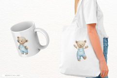 Watercolor Spring Bear PNG Product Image 4