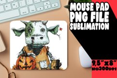 Fall Halloween Cow Mouse Pad for PNG Product Image 1