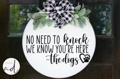No need to knock svg | Dog Sign svg | funny dog sign Product Image 2