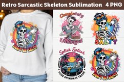 Retro Sarcastic Skeleton Sublimation Design Product Image 1