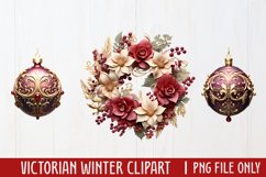 Victorian Winter Clipart Sublimation, Victorian Sublimation Product Image 1