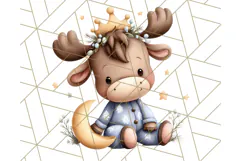 Woodland Nursery Baby Animals Clipart, Cute Animals Png Product Image 4