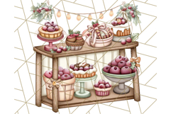 Christmas Sweet Shoppe Clipart PNG, Pastel Bakery Art Product Image 4
