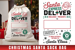 Santa Express SVG| Christmas Gift Bag Product Image 1